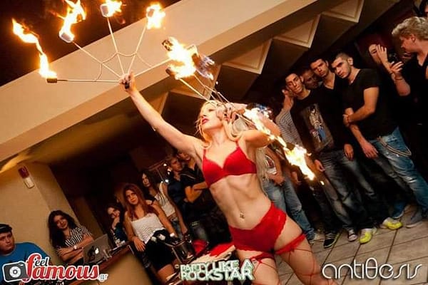 FIRE show dancer - vip mykonos party zirconia FIRE show dancer - vip mykonos party zirconia