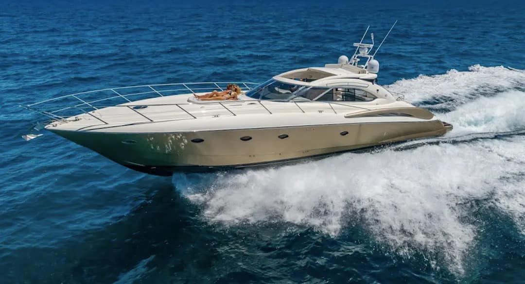 beautiful women - sunseeker miami yacht