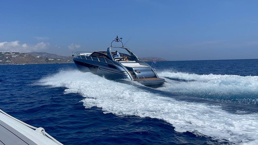 princess V55 - top yachts in mykonos island, greece