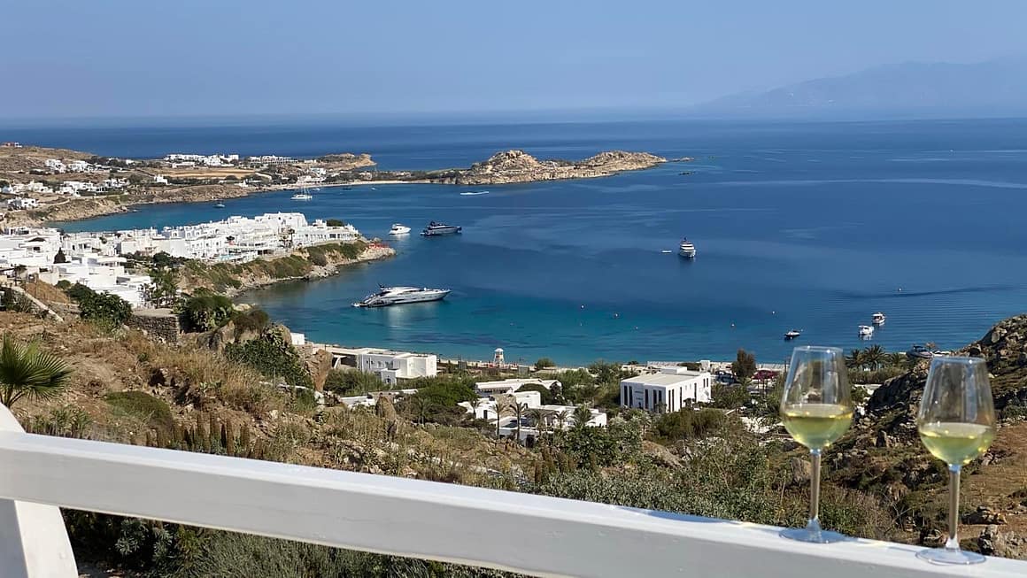 balcony view Mykonos - villa Xena