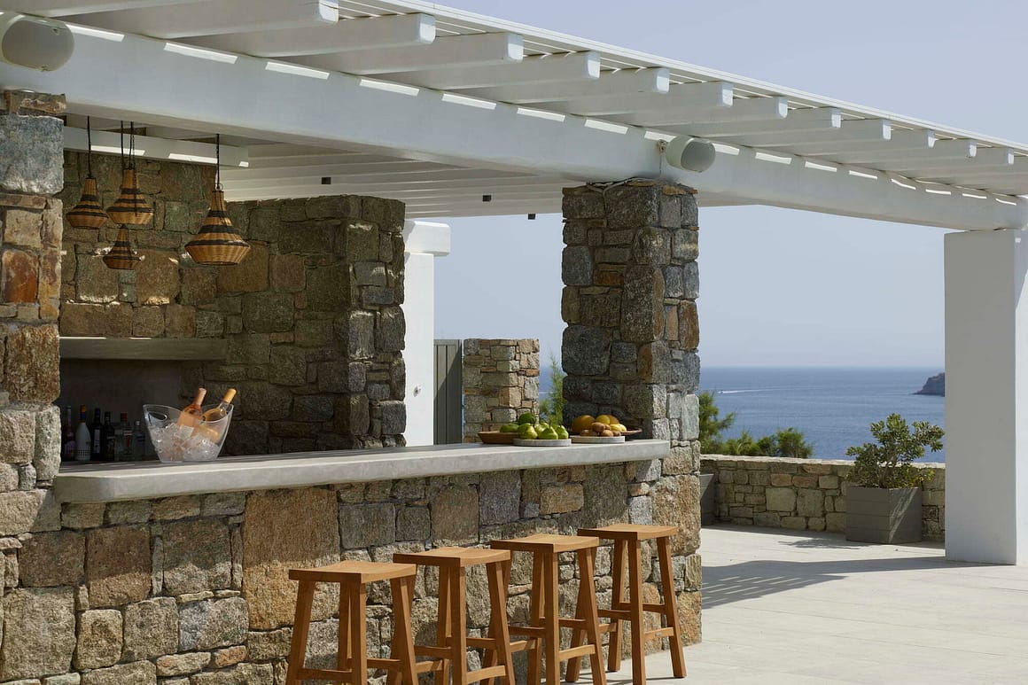 luxurious blue pearl in mykonos - villas Billionaire Club Mykonos Concierge sea view 2