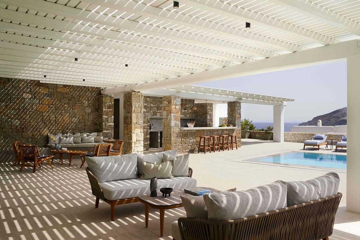 luxurious blue pearl in mykonos - villas Billionaire Club Mykonos Concierge sea view - pool mykonos