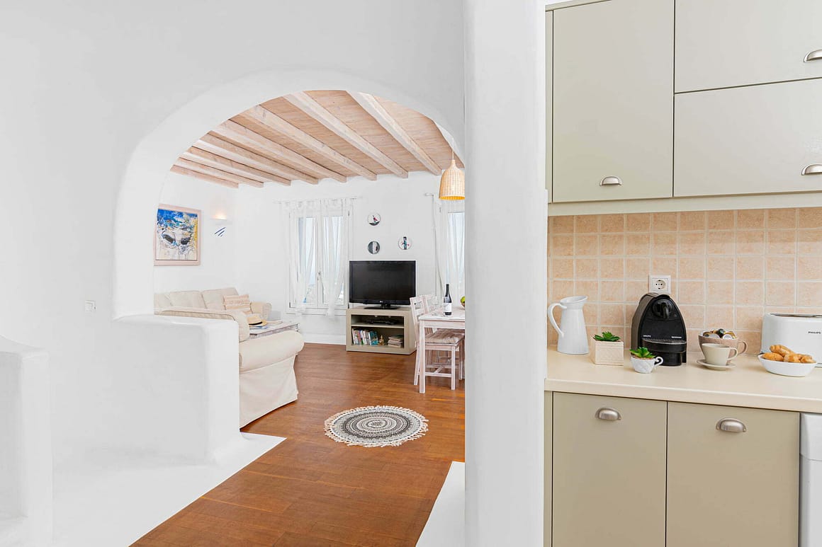 fancy villas in greece - jupiter villa living room mykonos