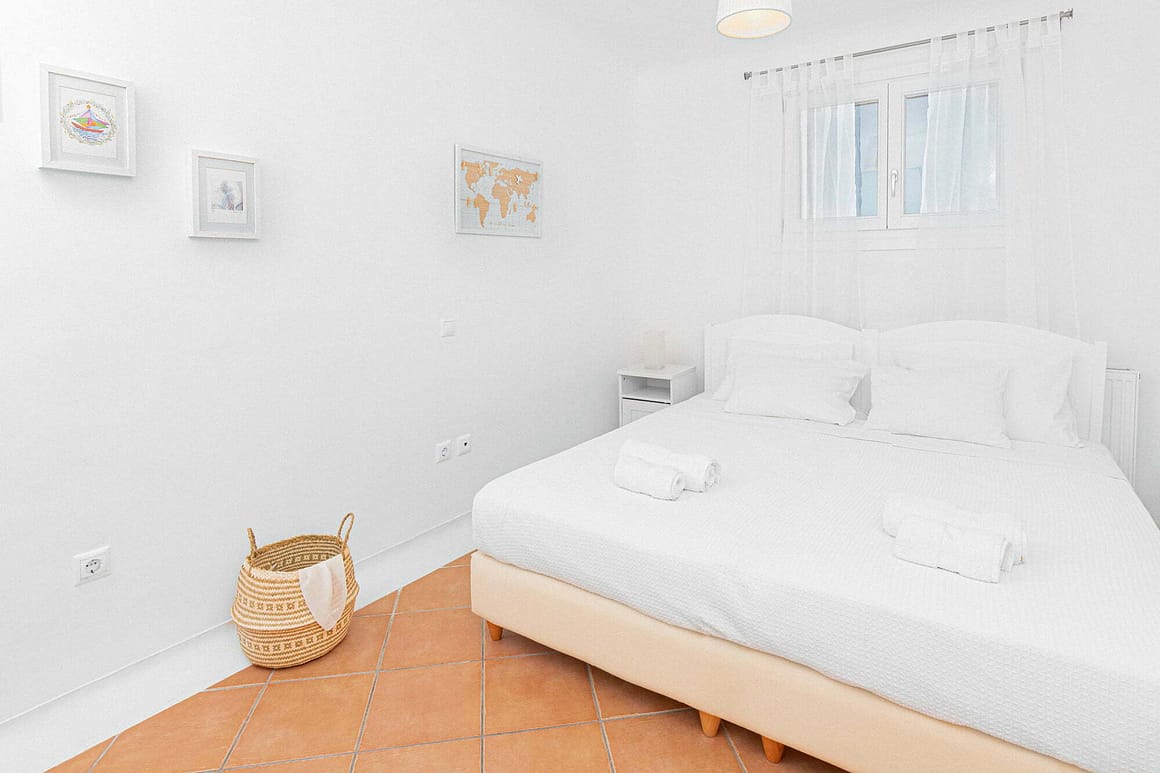 deluxe villa in mykonos hera - mykonos villas bedroom