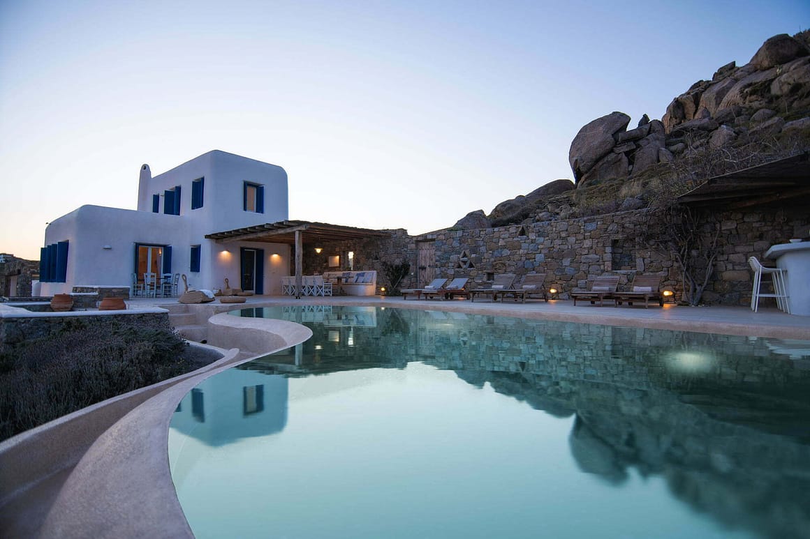 deluxe villa in mykonos hera - mykonos villas pool