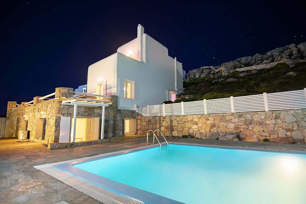 stylish villa venus mykonos - billionaire club mykonos villas booking luxury pool