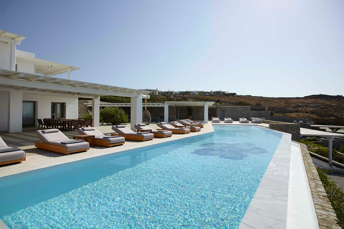 pool - billionaire club in mykonos - blue villas emerald mykonos