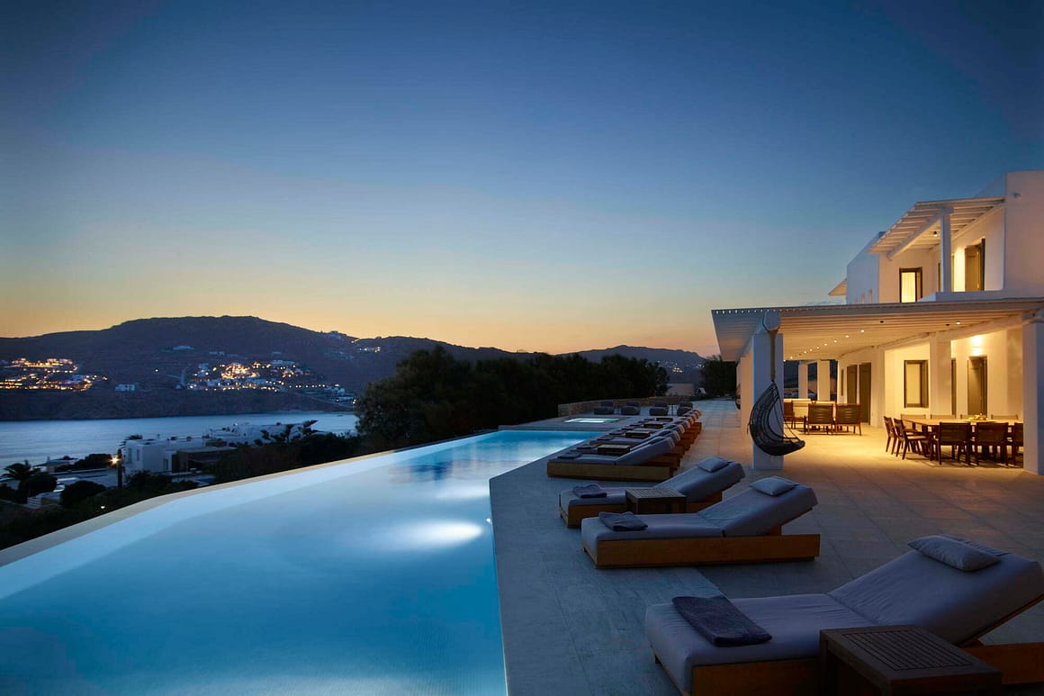 villa mykonos blue emerald villa pool - billionaire club mykonos