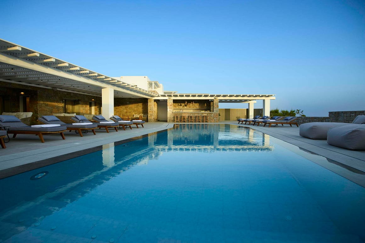 luxurious blue pearl in mykonos - villas Billionaire Club Mykonos Concierge majestic villa 3