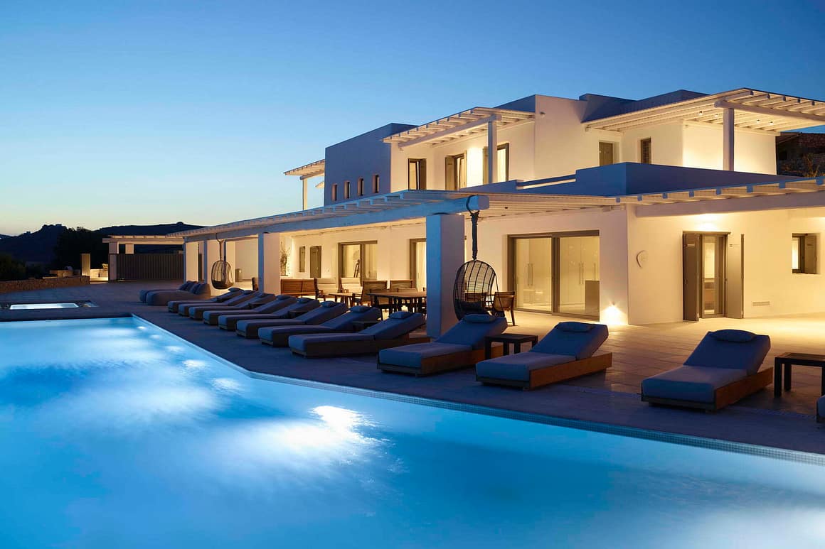 villa mykonos blue emerald pool - billionaire club mykonos