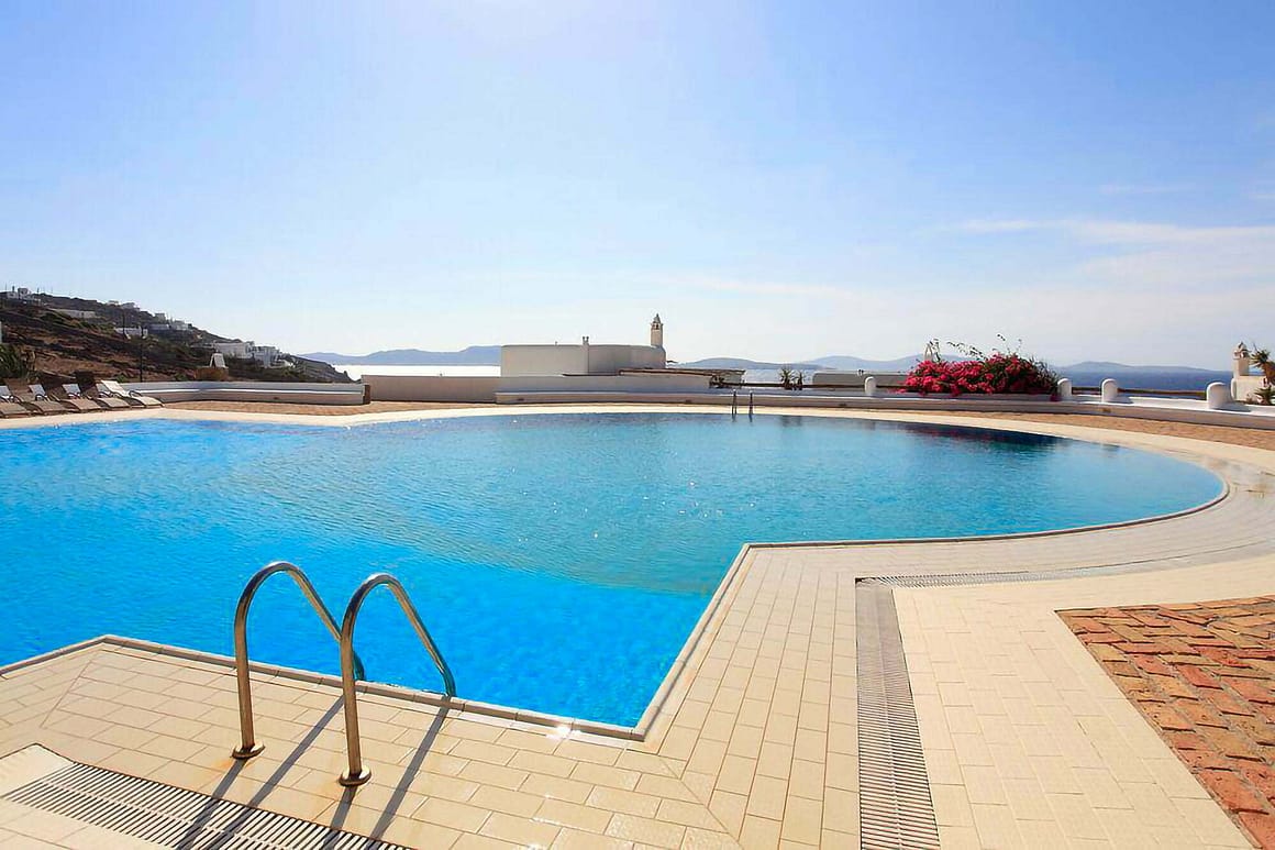 elegant villa mykonos - delos sunset view villa - pool luxury