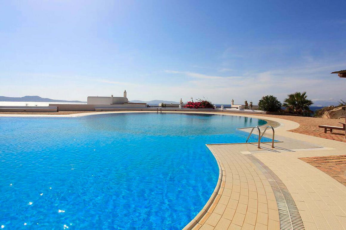 elegant villa mykonos - delos sunset view villa - pool