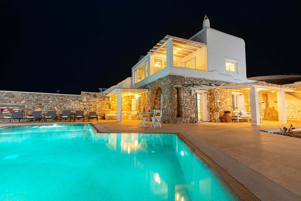 elite villa in Mykonos Marevento pool