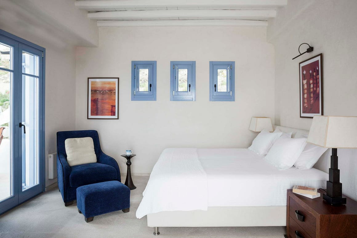 best villas in Mykonos island - booking - villa Niki inside bedroom 2