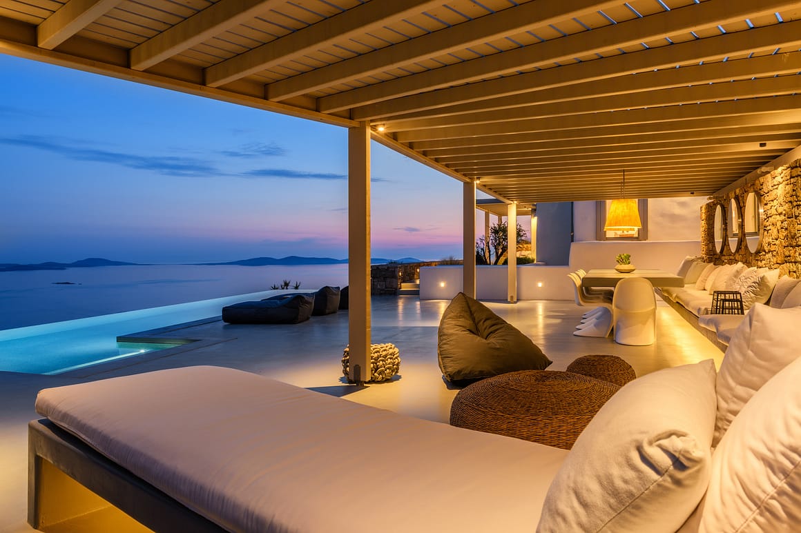 perfect villas mykonos - villa starlight pool 1