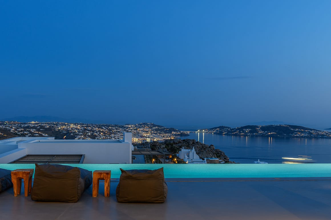 perfect villas mykonos - villa starlight pool