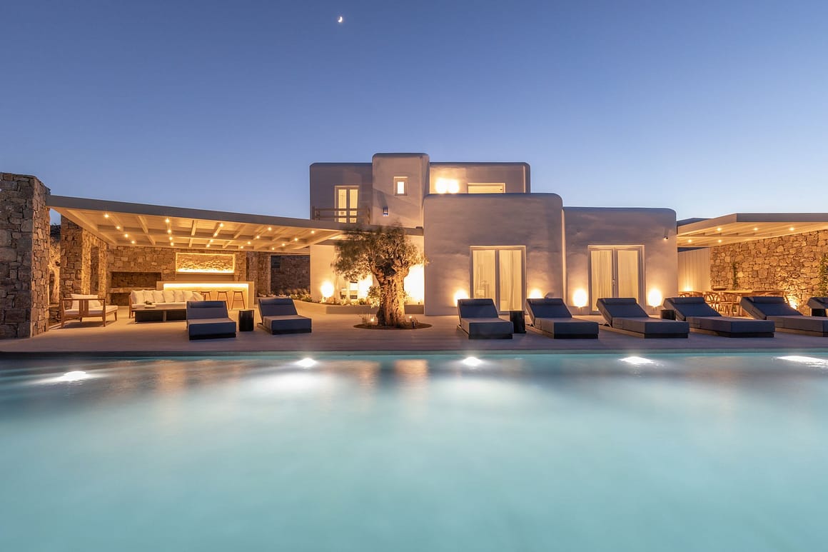 lambo villa - mykonos villa pool