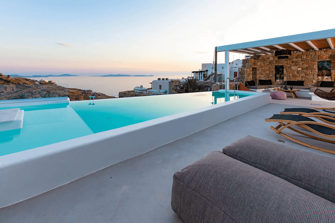 villa lighthouse mykonos - billionaire club sea view