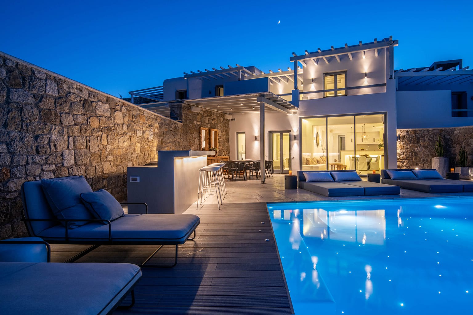 View of Luxury Mykonian Villa - Private Villas In Greece Nataliia