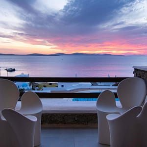 elegant villa mykonos - delos sunset view villa - billionaire club mykonos villas sunset view 2