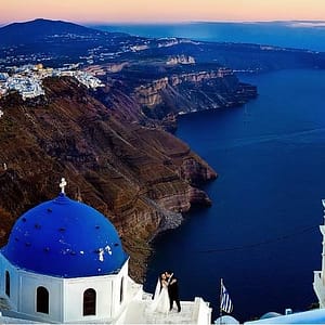 travel to santorini greece - santorini view - billionaire club
