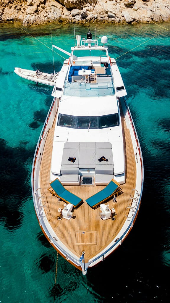 charter a yacht in mykonos - cantieri di pisa concierge yachting