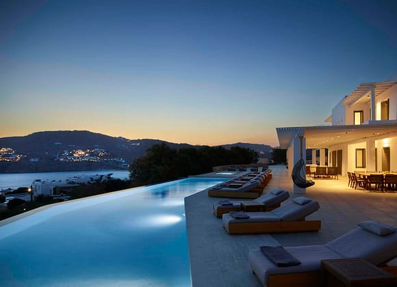 villa mykonos blue emerald villa pool - billionaire club mykonos