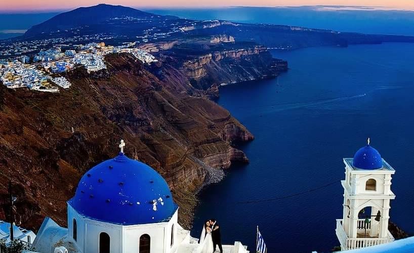 travel to santorini greece - santorini view - billionaire club