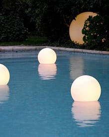 santorini pool lights