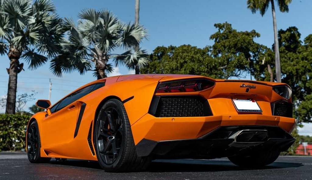 lamborghini aventador orange - miami