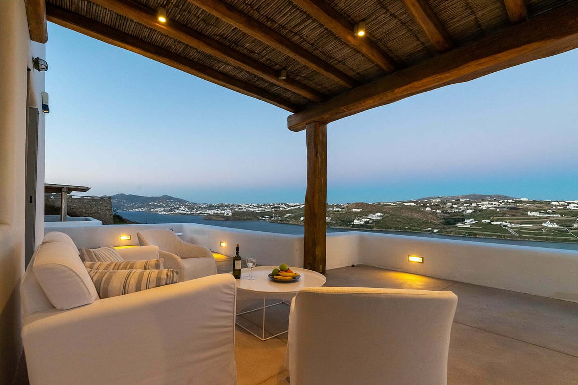 dream villas - greece villas luxury - neptune villa view