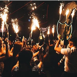 billionaire club mykonos - private parties champagne
