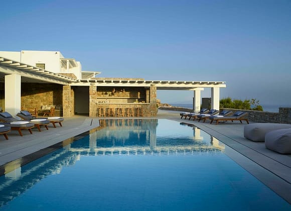 luxurious blue pearl in mykonos - villas Billionaire Club Mykonos Concierge majestic villa 2